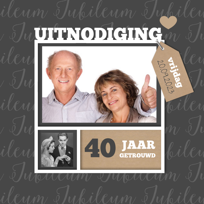 Vroeger en nu-isf - Jubileumkaarten Jubileumkaarten - Vroeger en nu-isf