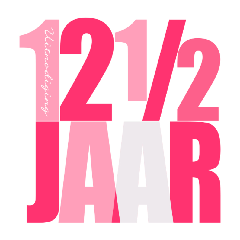 Woorden 12 1/2 Jubileum - BK - Jubileumkaarten Jubileumkaarten - Woorden 12 1/2 Jubileum - BK