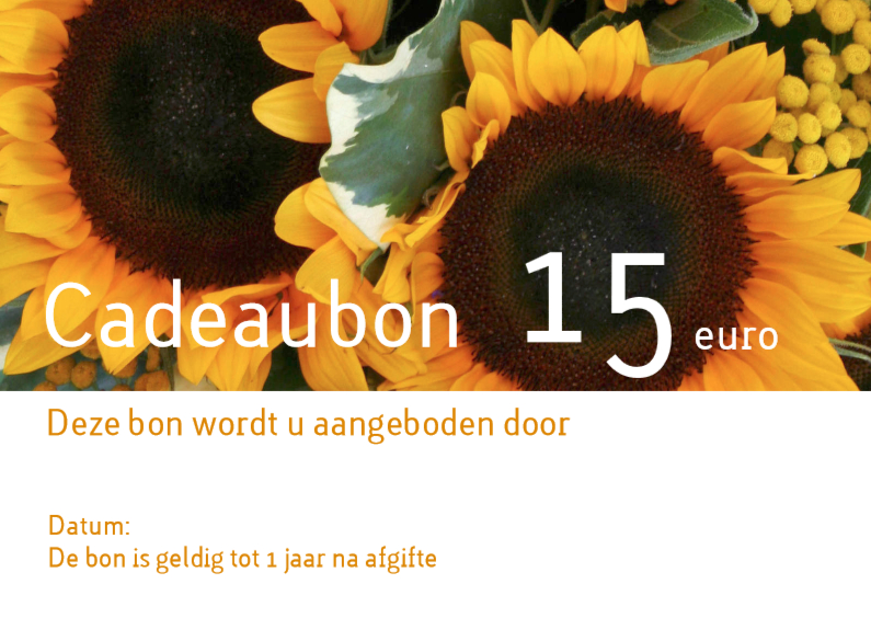 Cadeaubon bloemen liggend - Kaarten mailing Kaarten mailing - Cadeaubon bloemen liggend