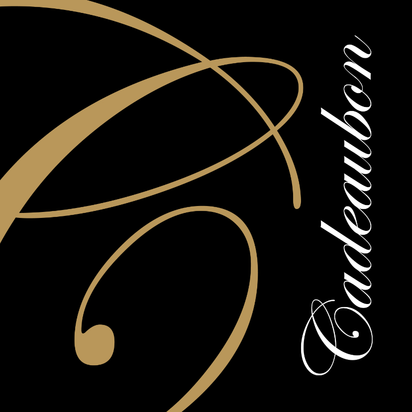 Cadeaubon goud vierkant - Kaarten mailing Kaarten mailing - Cadeaubon goud vierkant