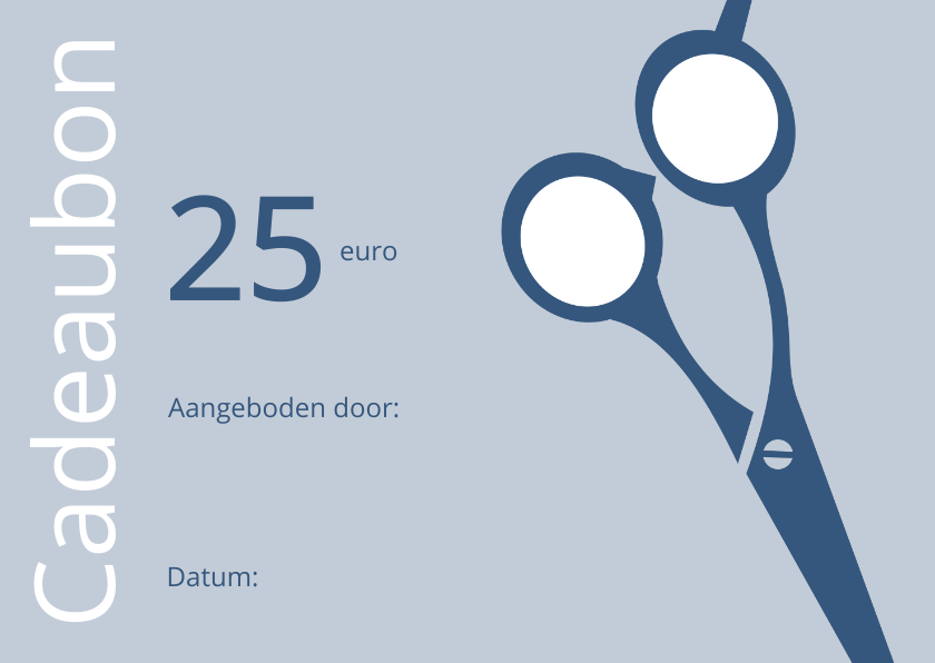 Cadeaubon schaar liggend - Kaarten mailing Kaarten mailing - Cadeaubon schaar liggend