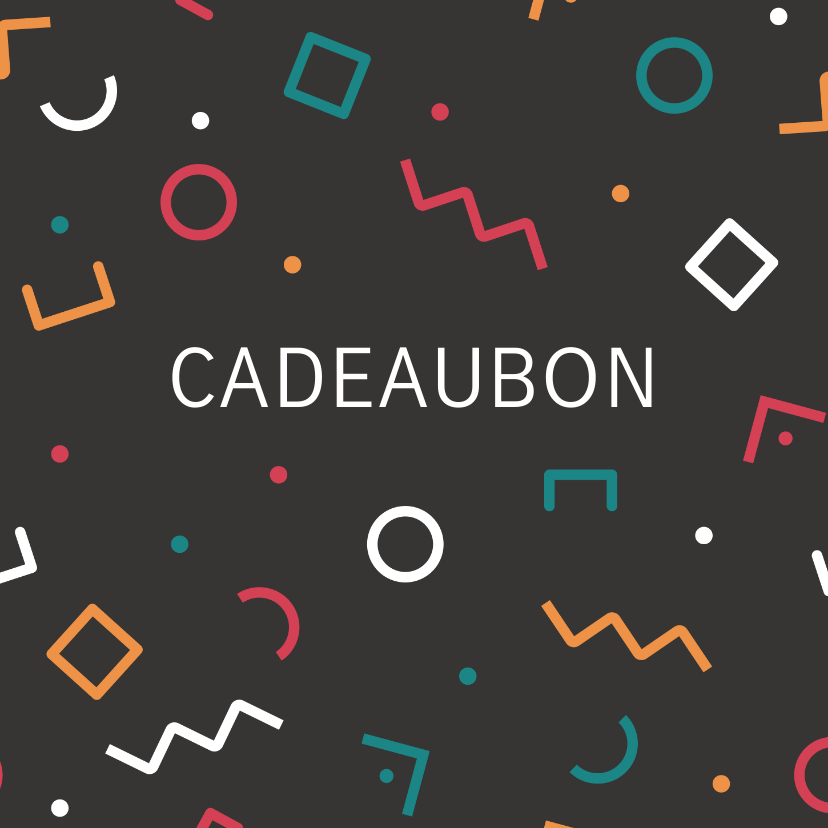 Cadeaubon zakelijk zzp geometrisch patroon - Kaarten mailing Kaarten mailing - Cadeaubon zakelijk zzp geometrisch patroon