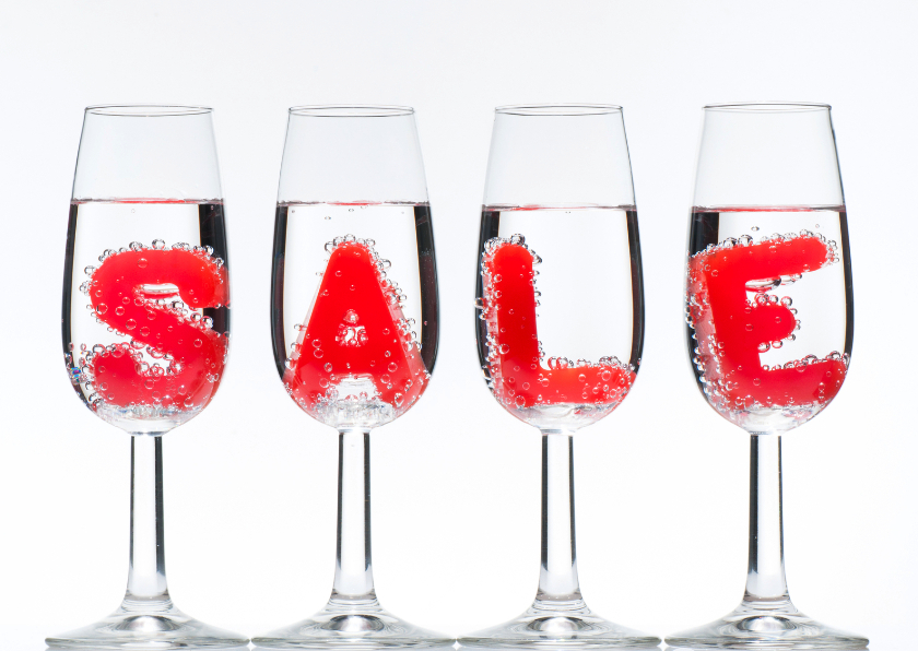 SALE in champagne glazen - Kaarten mailing Kaarten mailing - SALE in champagne glazen
