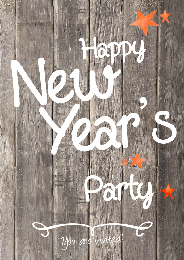Oud en Nieuw feest uitnodiging Nieuwjaarskaarten Kaartje2go