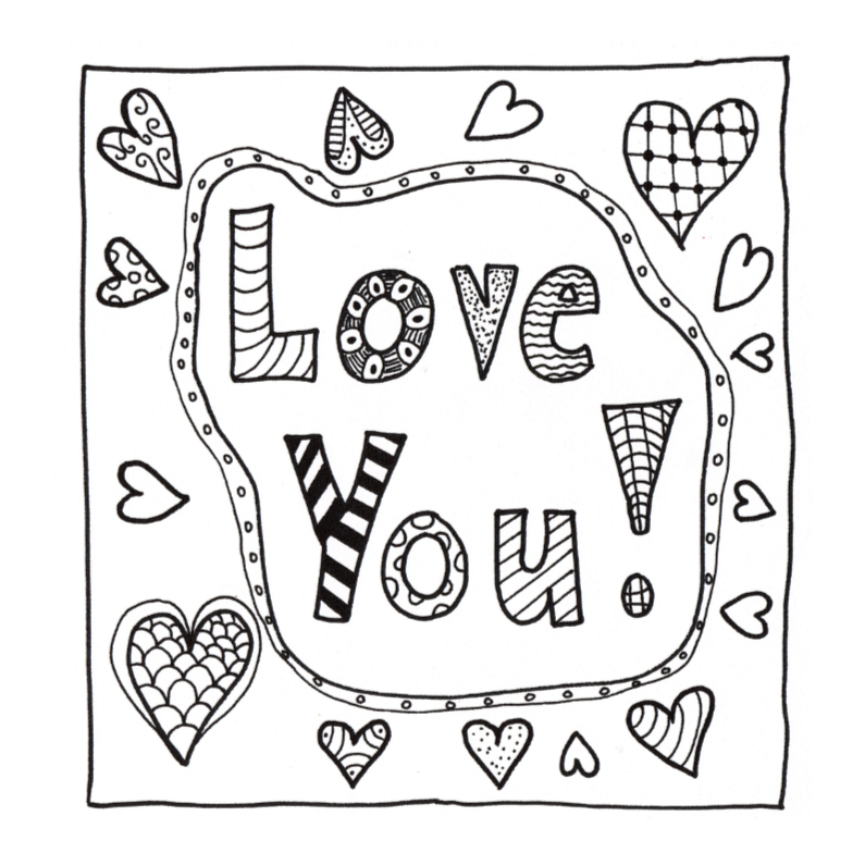 Kleurplaten Beertje I Love You