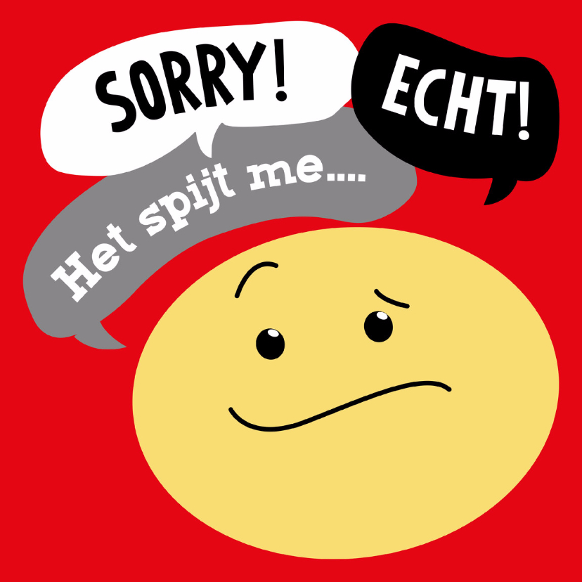Sorry kaarten Sorry zeggen met een kaart Kaartje2go