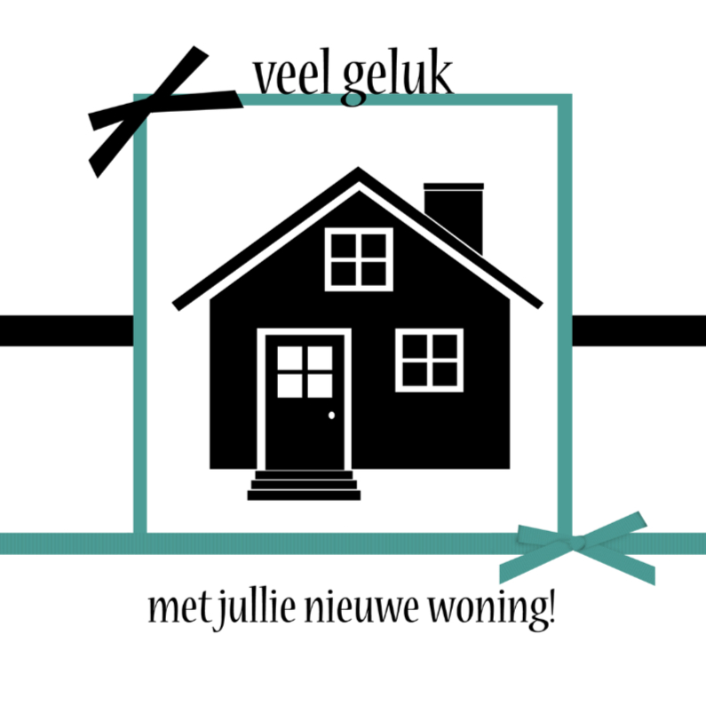 veel geluk nieuwe woning Verhuiskaarten Kaartje2go