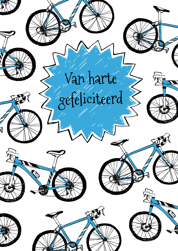 Verjaardagskaart wielrennen - Verjaardagskaarten
