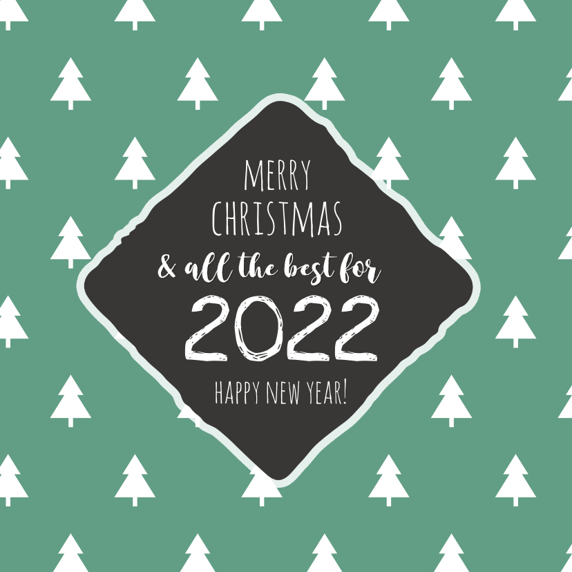 Best wishes groene kerstbomen 2020 - Kerstkaarten Kerstkaarten - Best wishes groene kerstbomen 2020
