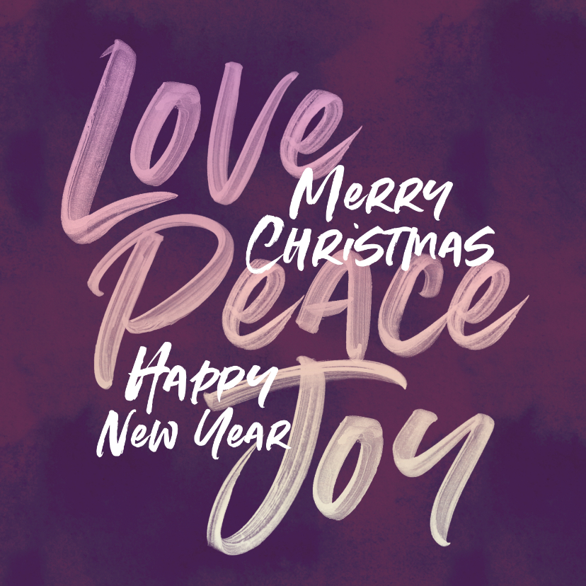 Brush letters kerstkaart - Kerstkaarten Kerstkaarten - Brush letters kerstkaart
