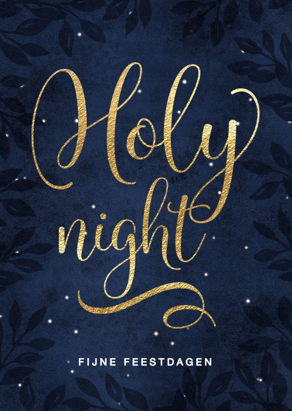 Christelijke kerstkaart Holy Night - Kerstkaarten Kerstkaarten - Christelijke kerstkaart Holy Night