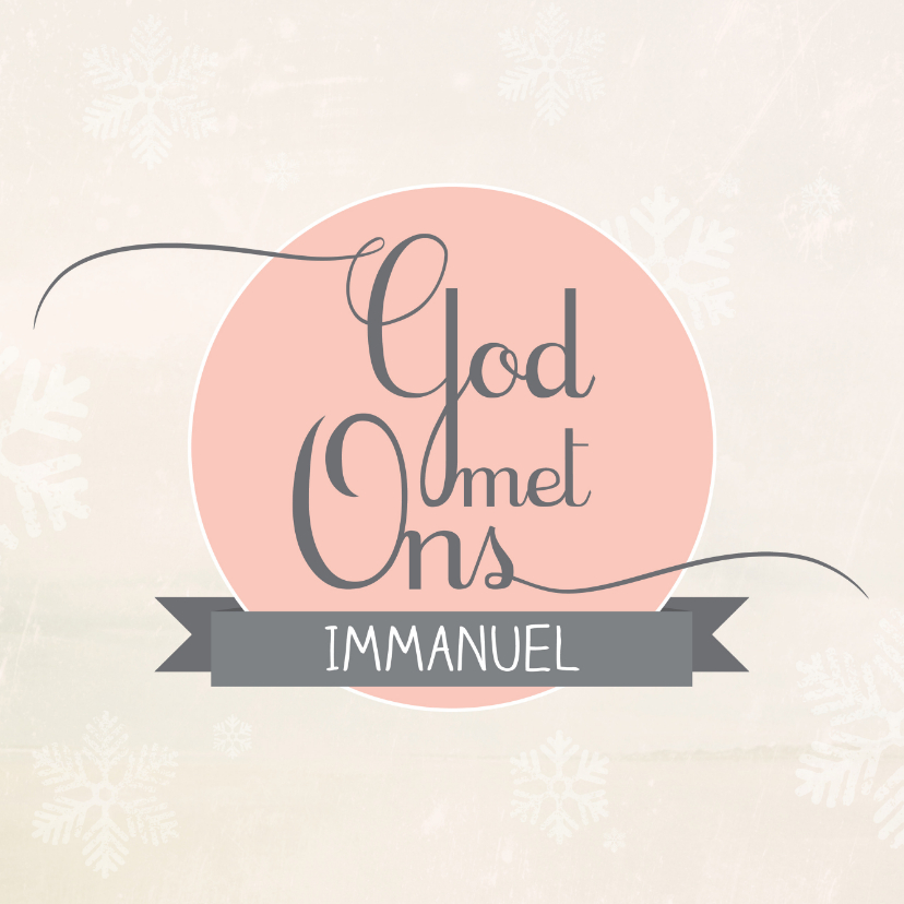 Kerstkaarten - Christelijke kerstkaart Immanuel God met ons