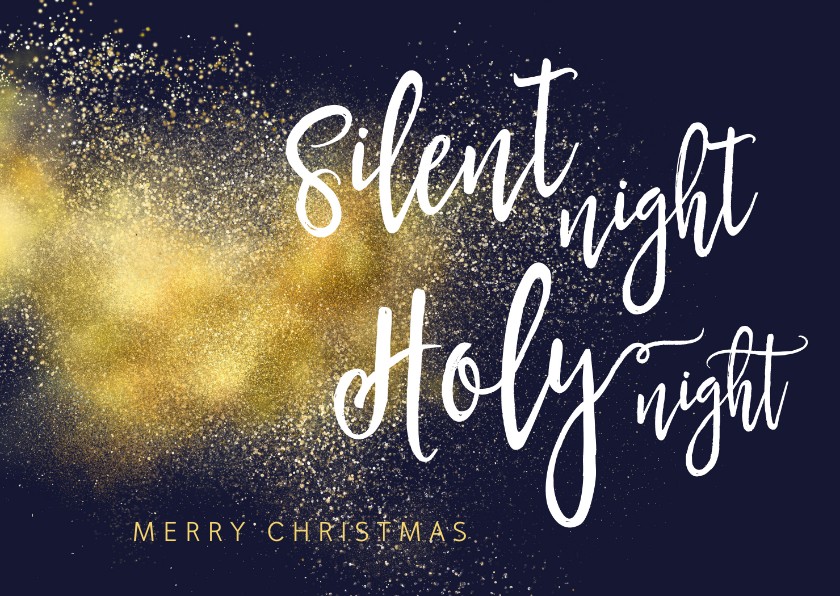 Kerstkaarten - Christelijke kerstkaart Silent Night