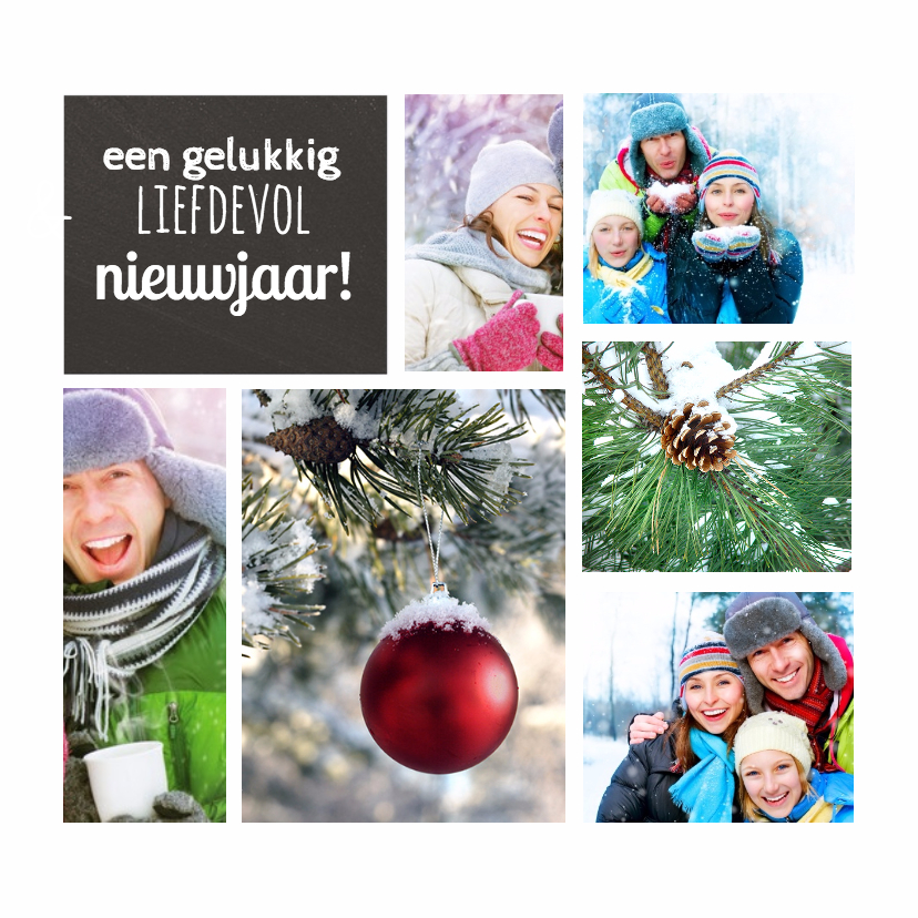 Kerstkaarten - Collage kerst 6 foto's - DH