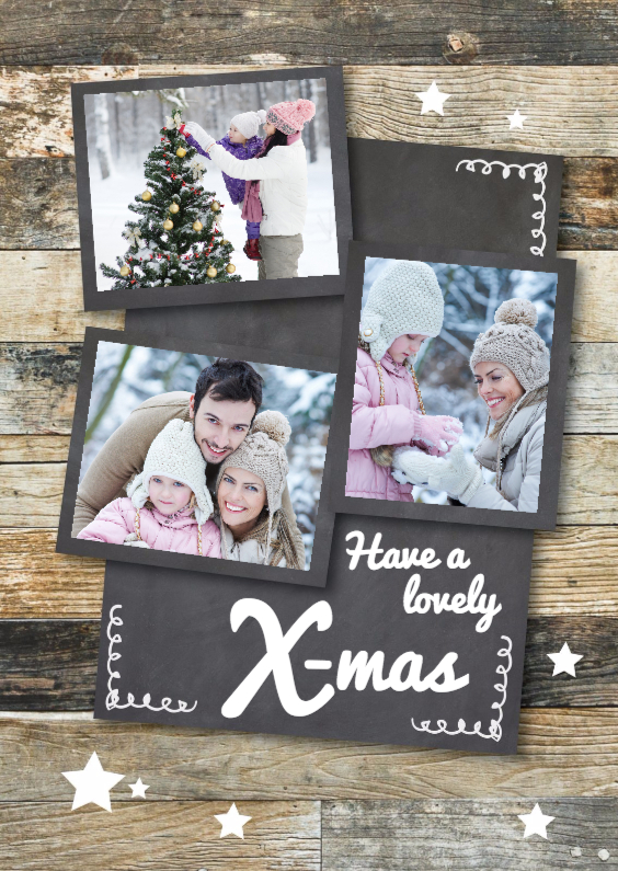 Collage kerstkaart - staand - Kerstkaarten Kerstkaarten - Collage kerstkaart - staand