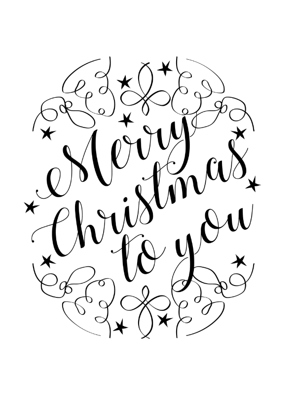 Curly merry christmas to you - Kerstkaarten Kerstkaarten - Curly merry christmas to you
