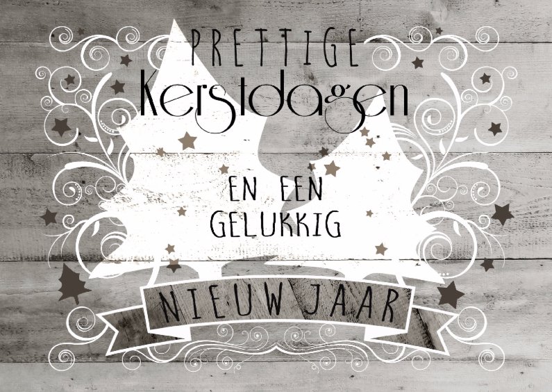 Decoratief Hout Kerstboom L - BK - Kerstkaarten Kerstkaarten - Decoratief Hout Kerstboom L - BK