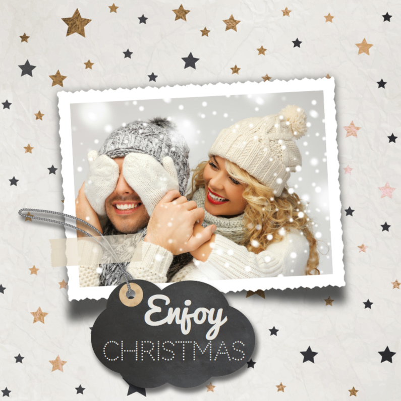 Enjoy christmas - brons - Kerstkaarten Kerstkaarten - Enjoy christmas - brons