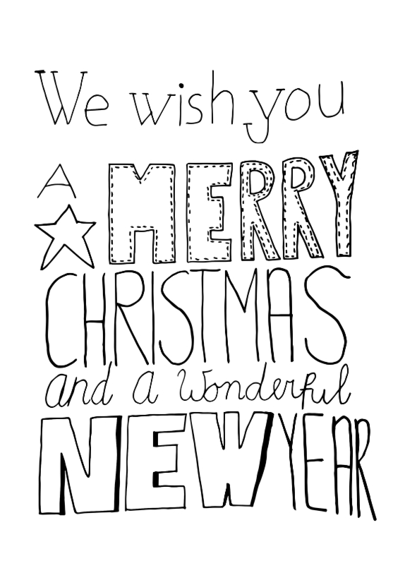 Fijne kerst Hand Lettering - DH - Kerstkaarten Kerstkaarten - Fijne kerst Hand Lettering - DH