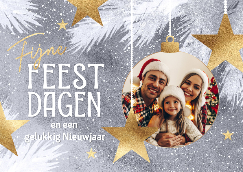 Foto kerstkaart vrolijke kerst sterren - Kerstkaarten Kerstkaarten - Foto kerstkaart vrolijke kerst sterren