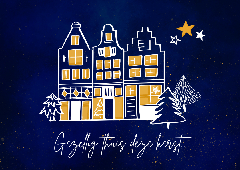 Kerstkaarten - Gezellig thuis kerstkaart