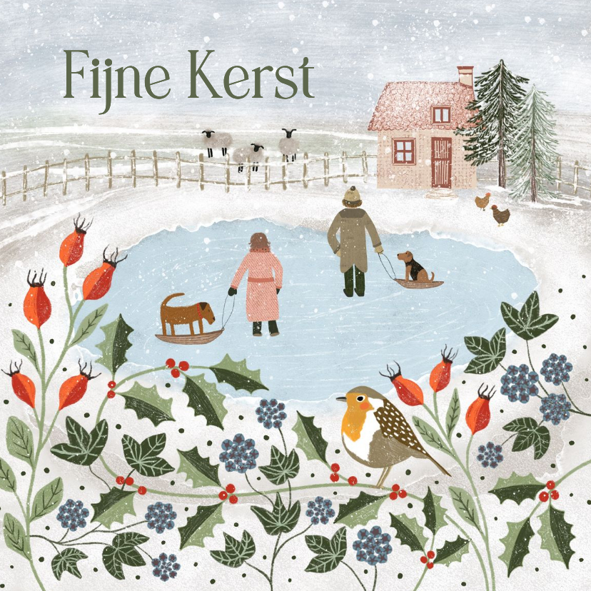 Kerstkaarten - Gezellige kerstsfeer kerstkaart