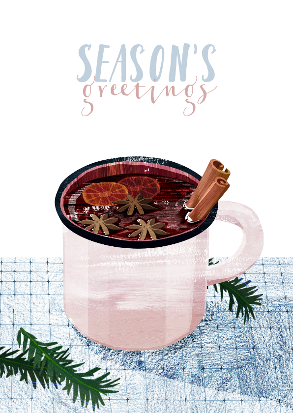 Glühwein Kerstkaart - Kerstkaarten Kerstkaarten - Glühwein Kerstkaart