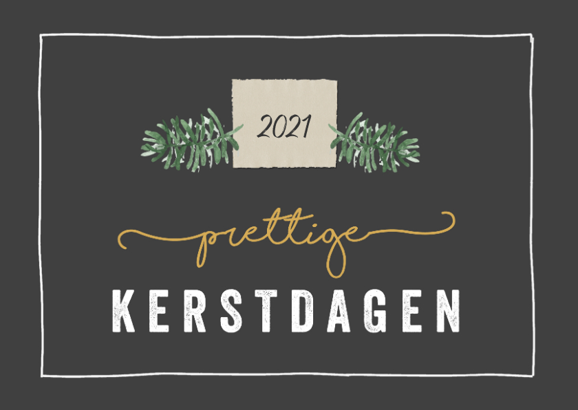 Grijze kerstkaart met jaartal - Kerstkaarten Kerstkaarten - Grijze kerstkaart met jaartal