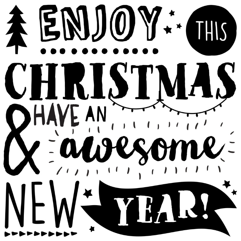 Handlettering Kerstkaart - Kerstkaarten Kerstkaarten - Handlettering Kerstkaart