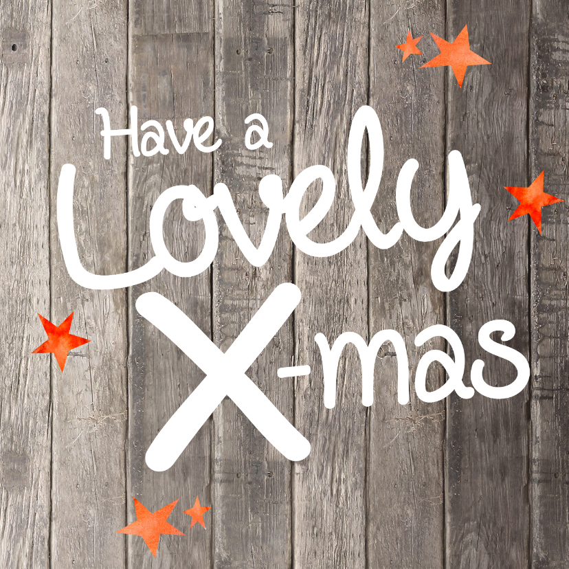 Have a Lovely X-mas - kaart hout - Kerstkaarten Kerstkaarten - Have a Lovely X-mas - kaart hout