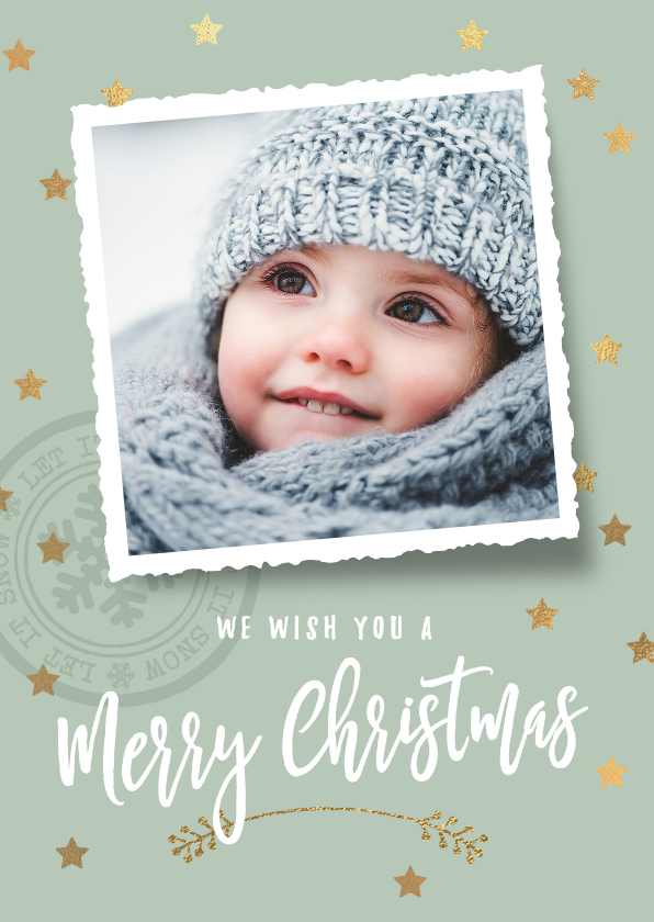 Hippe kerstkaart sterren foto - Kerstkaarten Kerstkaarten - Hippe kerstkaart sterren foto
