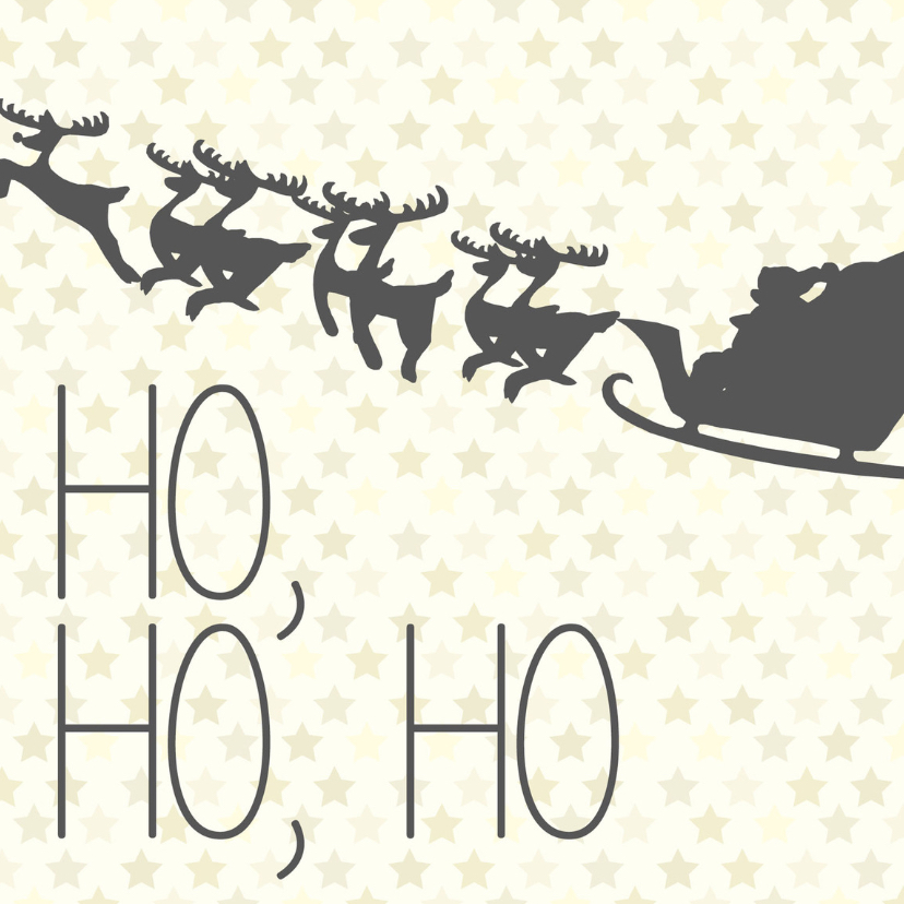 Ho, Ho, Ho Merry X-mas -BF - Kerstkaarten Kerstkaarten - Ho, Ho, Ho Merry X-mas -BF