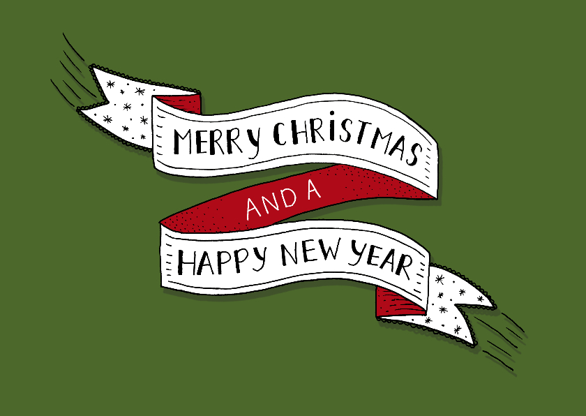 Kerst banner eigen kleur liggend - Kerstkaarten Kerstkaarten - Kerst banner eigen kleur liggend