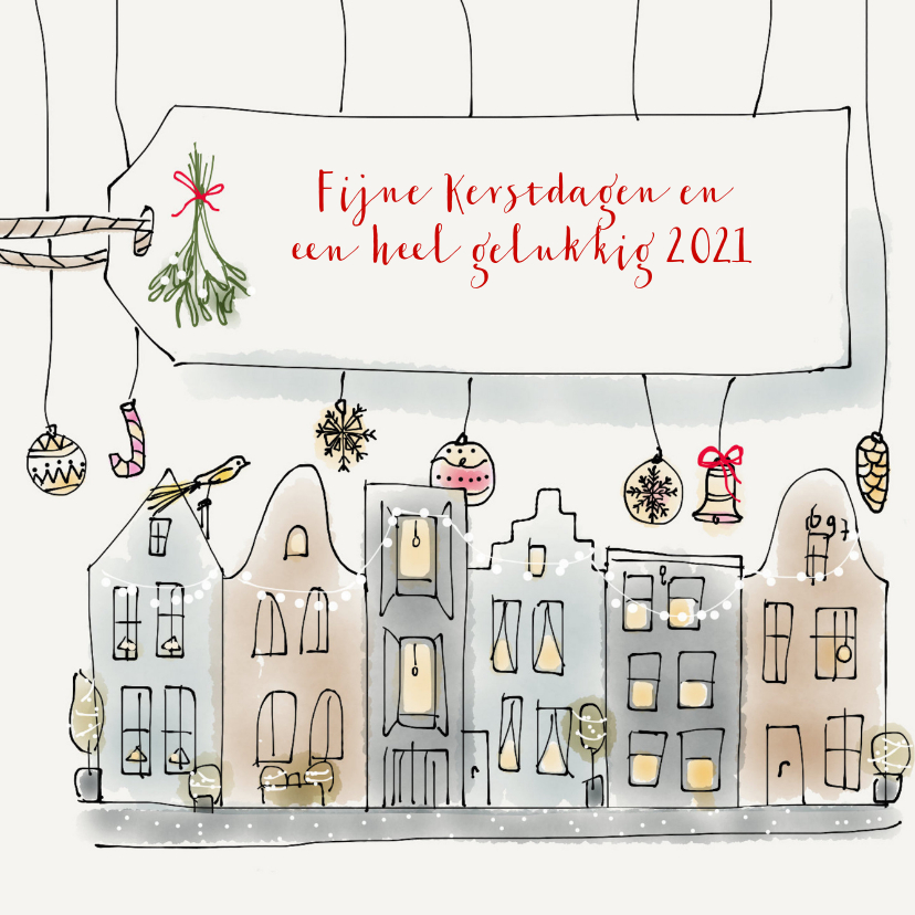 Kerst Grachtenpand 2020 - Kerstkaarten Kerstkaarten - Kerst Grachtenpand 2020