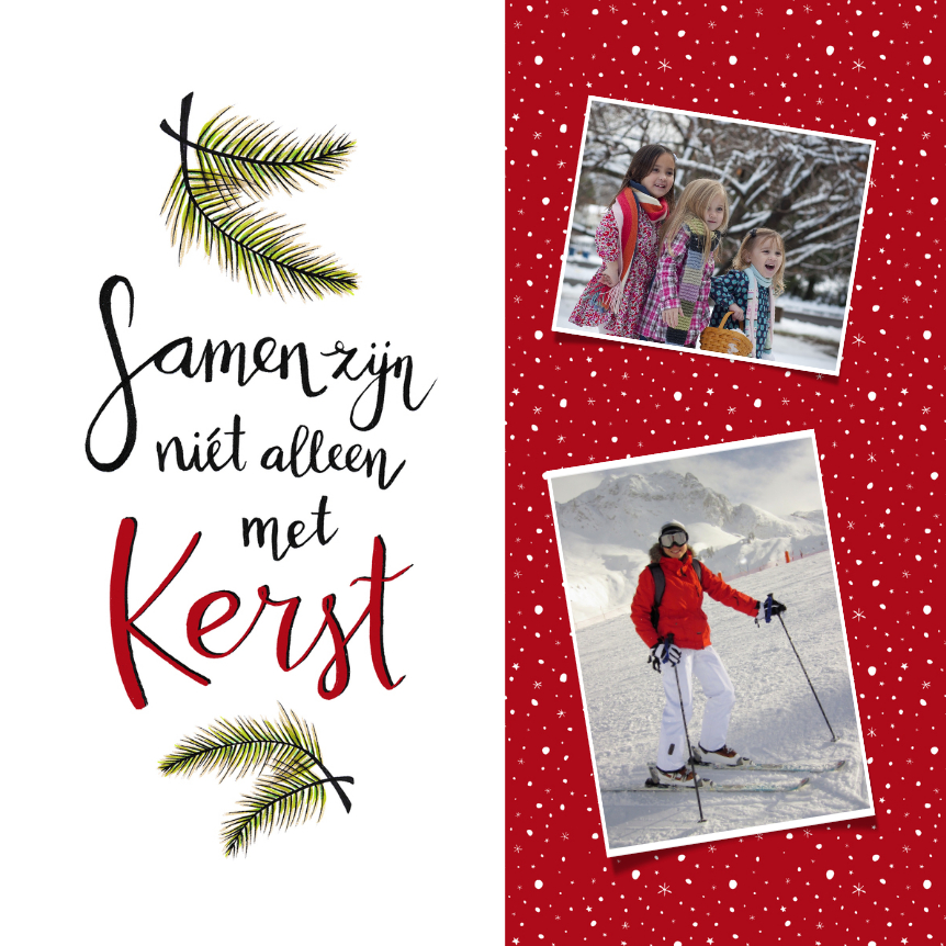 Kerst handlettering fotokaart - HR - Kerstkaarten Kerstkaarten - Kerst handlettering fotokaart - HR