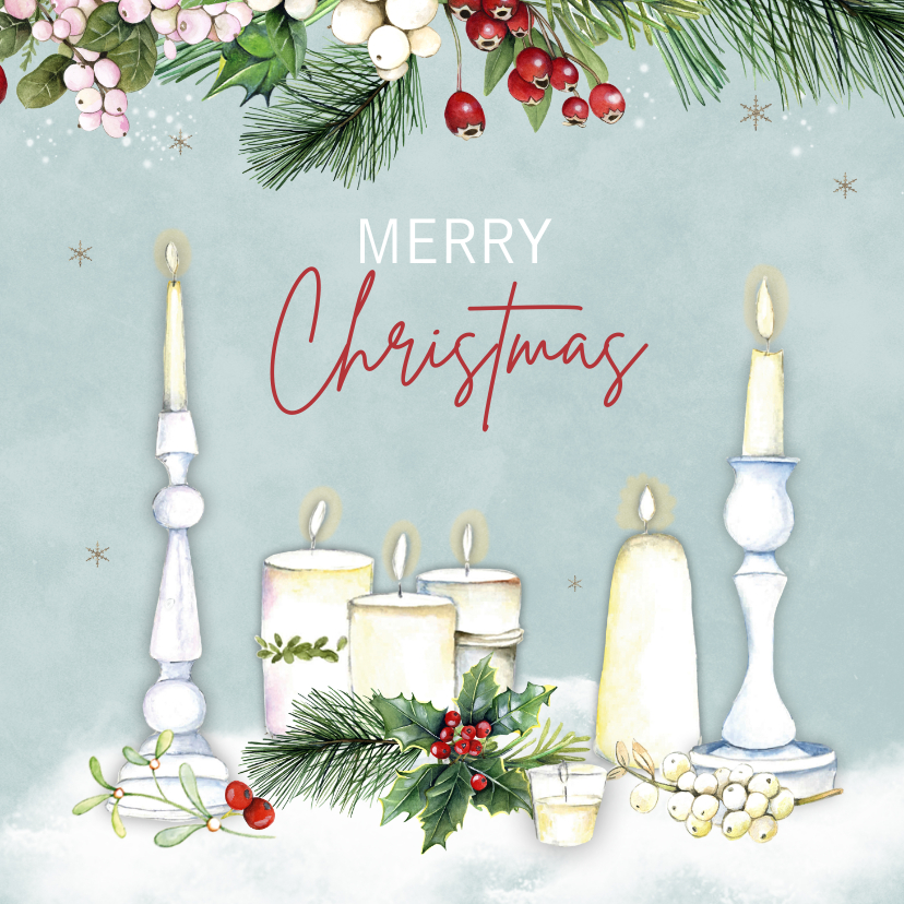 Kerst kaarsen kersttakjes - Kerstkaarten Kerstkaarten - Kerst kaarsen kersttakjes