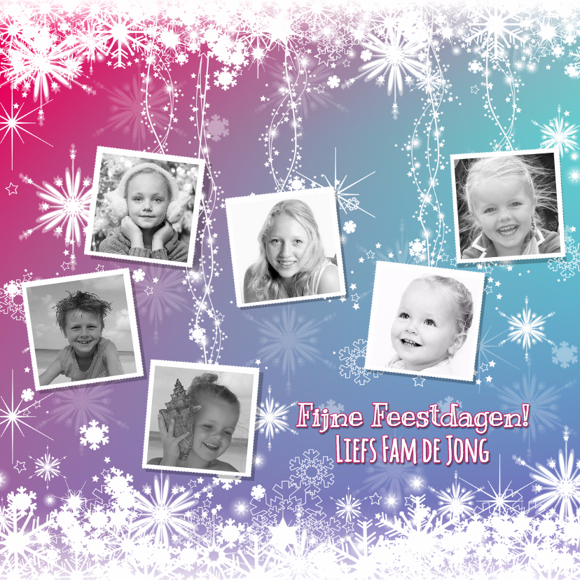 kerst kleurrijke fotokaart - Kerstkaarten Kerstkaarten - kerst kleurrijke fotokaart