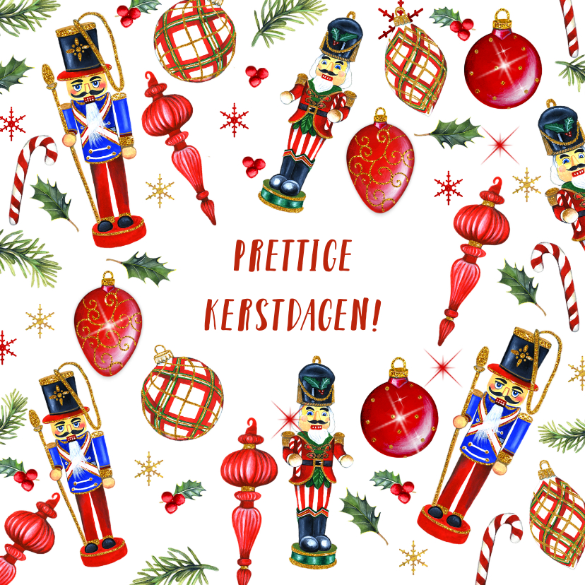 Kerst notenkrakers kerstballen - Kerstkaarten Kerstkaarten - Kerst notenkrakers kerstballen