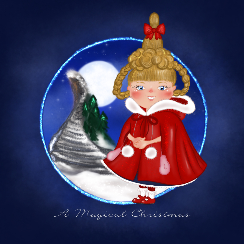 Kerst once upon a time christmas Cindy - Kerstkaarten Kerstkaarten - Kerst once upon a time christmas Cindy
