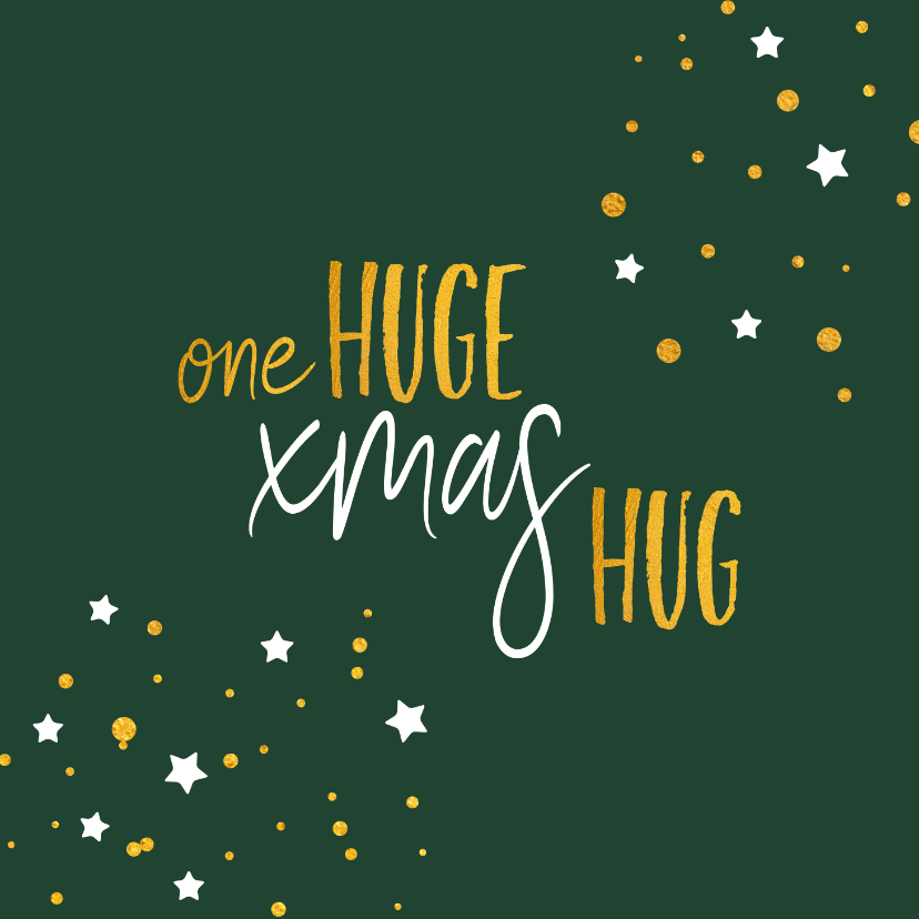 Kerst One huge xmas hug - Kerstkaarten Kerstkaarten - Kerst One huge xmas hug