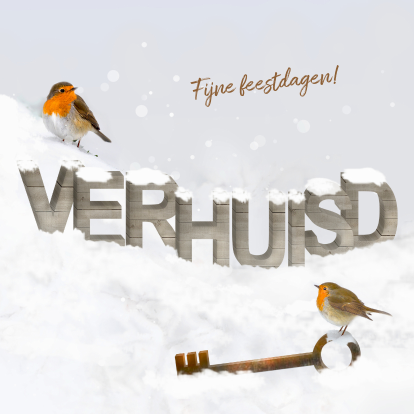 Kerst op ons nieuwe adres - Kerstkaarten Kerstkaarten - Kerst op ons nieuwe adres