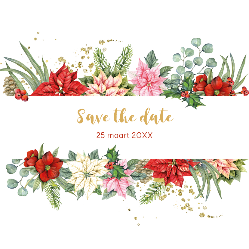 Kerst Save the date kerstster - Kerstkaarten Kerstkaarten - Kerst Save the date kerstster