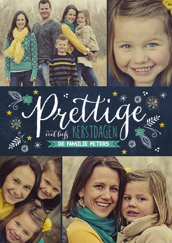 Kerst schoolbord Tekst collage - Kerstkaarten Kerstkaarten - Kerst schoolbord Tekst collage