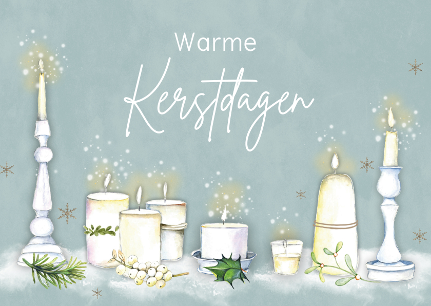 Kerstkaarten - Kerst sfeervolle kaarsen