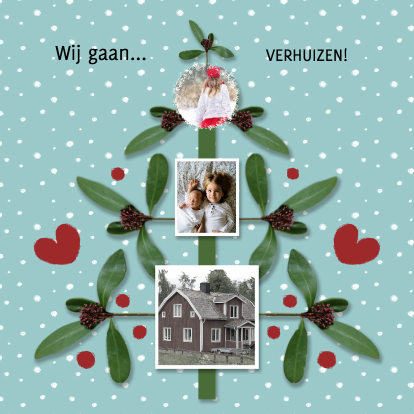 Kerst Takjesboom Blauw - HR - Kerstkaarten Kerstkaarten - Kerst Takjesboom Blauw - HR