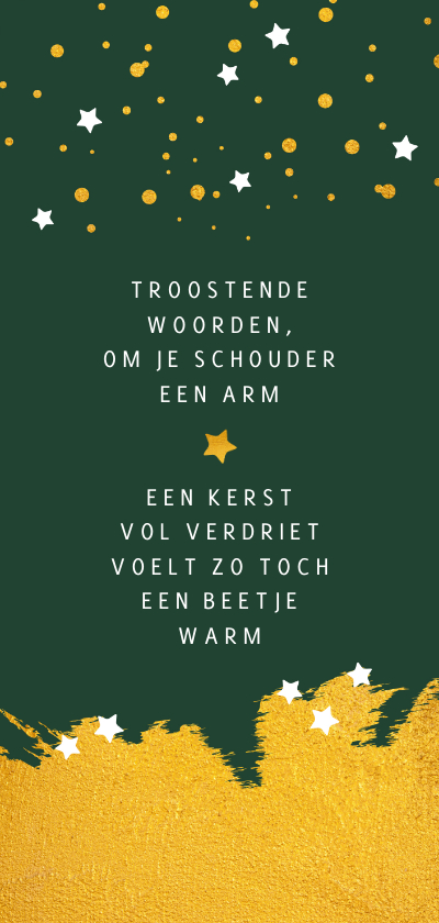 Kerstkaarten - Kerst troostende woorden bij verdriet