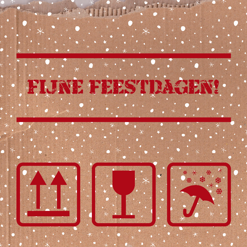 Kerst verhuisdoos rood - Kerstkaarten Kerstkaarten - Kerst verhuisdoos rood