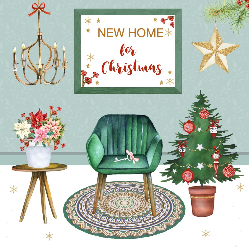 Kerst verhuizen leuke inrichting - Kerstkaarten Kerstkaarten - Kerst verhuizen leuke inrichting