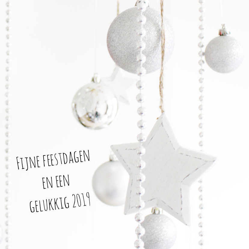 Kerst witte ster - Kerstkaarten Kerstkaarten - Kerst witte ster