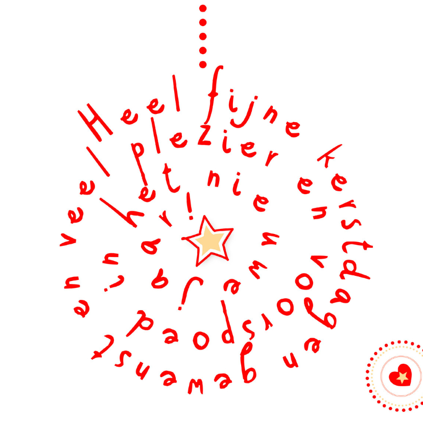 kerstbal met tekst - vk IF - Kerstkaarten Kerstkaarten - kerstbal met tekst - vk IF